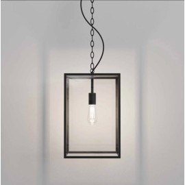 Homefield Pendant 450 in Black with Transparent Glass IP23 12W E27/ES LED lamp for Exterior Lighting, Astro 1095033