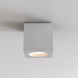 Kos II Square IP65 rated Bathroom Ceiling Recessed Spotlight in Matt White using GU10 LED 6W Lamp, Astro 1326043