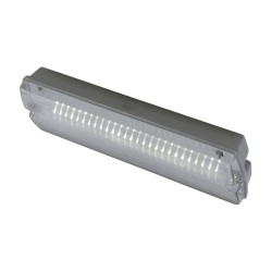 IP65 Guardian 3W 6500K LED Slim Bulkhead Maintained/Non-maintained in White Ansell AGLED/3M with Self-adhesive Legend