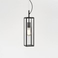 Harvard Pendant Light in Textured Black with Clear Glass Diffuser IP44 E27/ES, Astro 1402011