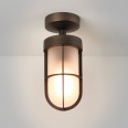 Cabin Semi Flush Ceiling Light in Bronze with Frosted Glass 1 x E27 12W (max) LED, Astro 1368011