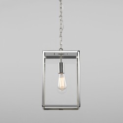 Homefield Pendant 360 in Polished Nickel with Transparent Glass IP23 E27/ES for Exterior Lighting, Astro 1095020