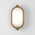 Malibu Coastal Oval Wall/Ceiling Light in Antique Brass IP65 rated ES/E27, Astro 1387002