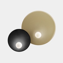 Trip Twin Wall Light in Black (300mm) and Gold (460mm) Opal Glass Diffuser E14/SES LED max. 9W LEDS-C4 05-8359-05-DP