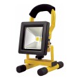 IP65 10W Rechargeable Portable LED Flood Light Adjustable 6000K 600lm in Yellow & Black
