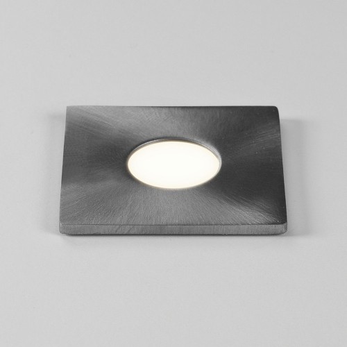 Terra Square 28 LED Light IP65 1W 3000K Brushed Stainless Steel for Floor, Ceiling, or Wall, Astro 1201006