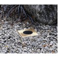 Gramos Coastal Square Ground Light in Natural Brass IP65 rated using 1 x 6W GU10 LED, Astro 1312004