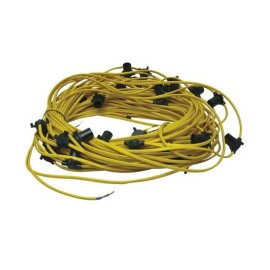 110V 100m Festoon Cable Set Arctic Yellow with 3m Spacing ES 60W max. Lampholders