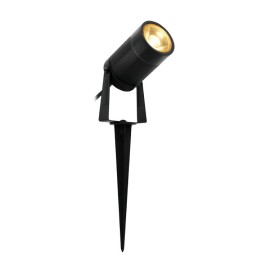 IP65 5W LED 3000K Spike / Surface LED Spotlight in Black with 6 Interchangeable Color Filters
