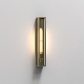 Harvard 500 Wall Lamp in Natural Brass IP44 1 x 4W LED E27/ES Outdoor Light Astro 1402006