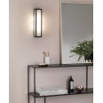 Salerno Textured Black Outdoor Wall Light with White Opal Diffuser IP44 2 x 7W max. LED Candle E14/ES, Astro 1178009