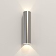 Ava 300 Coastal Wall Light in Brushed Stainless Steel using 2 x 6W max. LEDs GU10 IP44 for Up-Down Outdoor Wall Lighting, Astro 1428004
