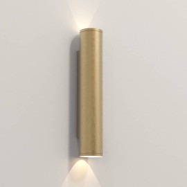 Ava 400 Wall Light in Solid Brass using 2 x 6W max. LEDs GU10 IP44 for Up-Down Outdoor Wall Lighting, Astro 1428018