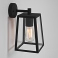 Calvi 215 Wall Lantern in Textured Black with Clear Glass Diffuser for Outdoor Lighting IP23 E27 Astro 1306001