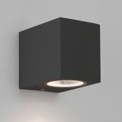 Chios 80 Textured Black Wall Light GU10 LED max. 6W Dimmable IP44, 1000h Salt Spray Tested, Astro 1310002