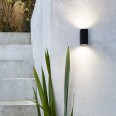 Chios 150 Textured Black LED Outdoor Wall Lamp IP44 for up-down Lighting 2x6W GU10, Astro 1310004