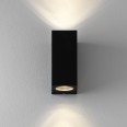 Chios 150 Textured Black LED Outdoor Wall Lamp IP44 for up-down Lighting 2x6W GU10, Astro 1310004