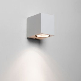 Chios 80 Textured White Wall Light GU10 LED max. 6W Dimmable IP44, 1000h Salt Spray Tested, Astro 1310005