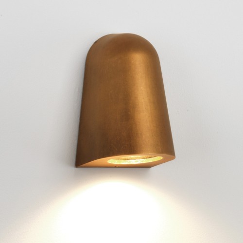Mast Antique Brass Surface Wall Light IP65 rated using 1 x GU10 35W for Outdoor, Astro 1317003