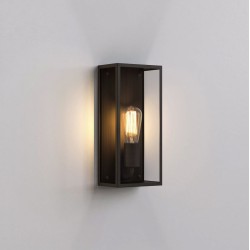Messina 160 II Outdoor Wall Light in Bronze with Clear Glass Diffuser 1 x 12W max. LED E27/ES, Astro 1183023