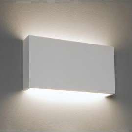 Rio 325 LED Plaster Wall Light using 16.4W 2700K LED lamp, Paintable Rectangular Up-and-Down Light Astro 1325009