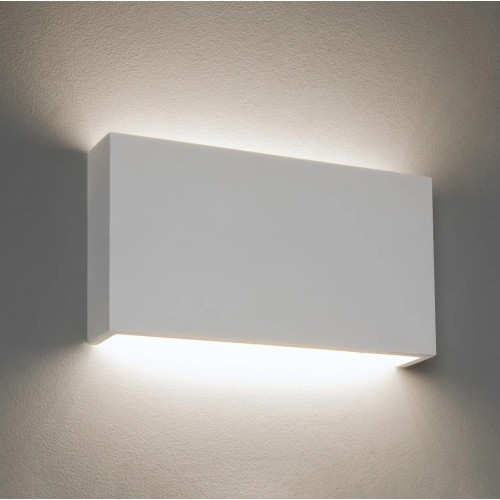 Rio 325 LED Plaster Wall Light using 16.4W 2700K LED lamp, Paintable Rectangular Up-and-Down Light Astro 1325009