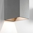 Oslo 160 LED Up-Down Wall Light in Textured Grey IP65 2 x 3W 3000K for Exterior Lighting, Astro 1298021