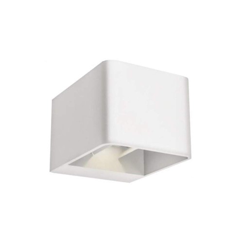 Wilson Square Outdoor LED Wall Light in White c/w 10.2W LED 3000K 623lm IP65 rated LEDS-C4 05-9683-14-CLVI