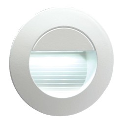 IP54 1W 6000K Recessed Round Wall Light Non-Dimmable in White, Knightsbridge NH020W Miniature Recessed Guide/Stair/Wall Light