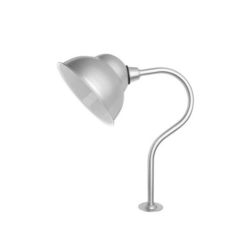 Swan Neck Pub Light in Silver Grey, Traditional Pub Style Light in Satin Chrome IP20 rated