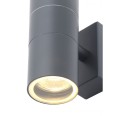 IP44 Up and Down Wall Light in Grey Anthracite using 2 x GU10 Lamps for Outdoor Lighting