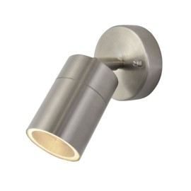 IP44 Adjustable Single Wall Spotlight in White for Exterior Lighting GU10 LED Lamp