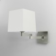 Momo Swing-Arm Wall Light in Matt Nickel with Toggle Switch 12W LED E27/ES (no shade), Astro 1162003