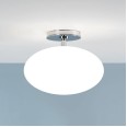 Zeppo Bathroom Ceiling Light in Polished Chrome and white Globe Glass IP44 300mm diameter E27/ES 12W LED, Astro 1176001
