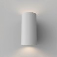 Bologna 240 Plaster Wall Light using 2 x 6W GU10 LED Up-and-Down Cylindrical IP20 Paintable, Astro 1287002