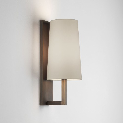 Riva 350 Bronze Bathroom Wall Lamp (shade not included) IP44 rated 1 x 12W max. LED E27/ES, Astro 1214010