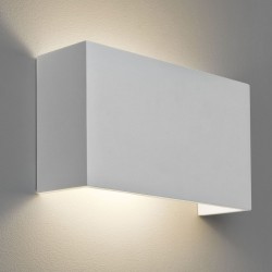 Pella 325 Plaster Wall Light, Paintable Oblong up-down Wall Fitting 1 x 12W E27 LED, Astro 1315001