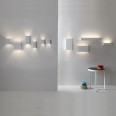 Pella 190 White Plaster Paintable Wall Light Oblong up-down Lighting using 2 x 50W GU10, Astro 1315002
