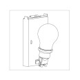 Backplate 3 Matt White for Wall Mounting taking 1 x 12W Max. LED E27/ES IP20 Dimmable (no shade), Astro Lighting 1367003
