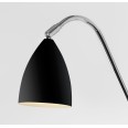 Joel Grande Switched Wall Light in Matt Black with Chrome, Adjustable Lamp with Cord, Astro 1223022