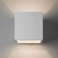 Pienza 140 Switched Plaster Square Wall Light (Paintable) using a 7W Max LED Golf Ball E14/SES IP20 Dimmable, Astro 1196004