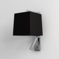 Ravello LED Reader Wall Lamp Polished Chrome Switched using 1 x 12W LED E27/ES and 4.5W 2700K LED Reader Spot (shade not included), Astro 1222018