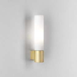 Bari Matt Gold Bathroom Wall Light with White Opal Tube Diffuser IP44 G9 40W, Astro 1047008