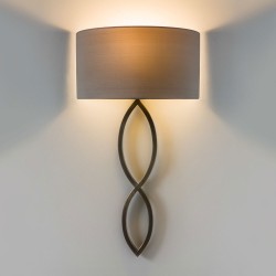 Caserta Bronze Wall Light IP20 using 12W LED E27/ES Lamp using Semi-Drum 320 Shade (not included), Astro 1349010
