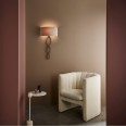 Valbonne Bronze Wall Light IP20 using 1 x 12W LED E27/ES Lamp and Semi-Drum 400 Shade (not included), Astro 1356007