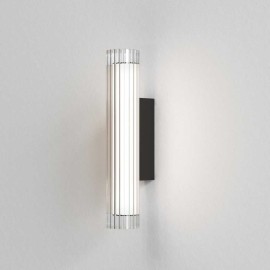 io 420 LED Bathroom Wall Light in Matt Black with Glass Diffuser 6.5W LED 3000K Dimmable IP44 Astro 1409005
