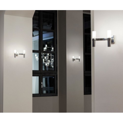 Nemo Crown 2 Wall Light in Polished Chrome and White Glass Diffusers, Design Jehs + Laub