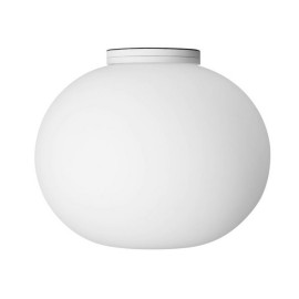 Flos Glo-Ball Flush Globe Light C/W Zero, 190mm dia Glass Globe for Ceiling/Wall Lighting