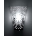 Fabbian Vicky Crystal Decorated Wall Light with Polished Chrome Metal Structure