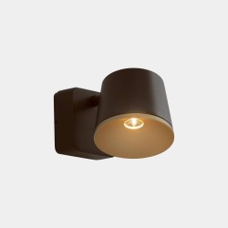 Drone LED Wall Light in Brown with Gold Inner Diffuser Single 7W 2700K ON-OFF 350lm LEDS-C4 05-5306-CI-F5